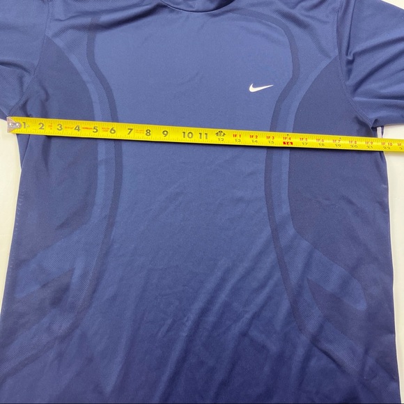 Nike Fit Dry Mens Shirt Size XL Navy Blue Athletic Gym Sports Polyester - Picture 5 of 8